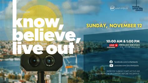 CCF Antipolo Sunday Worship Service (November 26 .